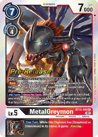 MetalGreymon (BT12-068) - Across Time Pre-Release Cards Foil