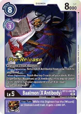 Baalmon (X Antibody) (BT12-082) - Across Time Pre-Release Cards