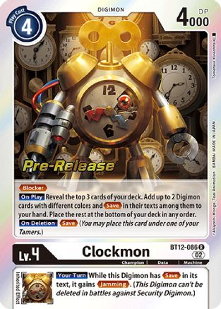 Clockmon (BT12-086) - Across Time Pre-Release Cards