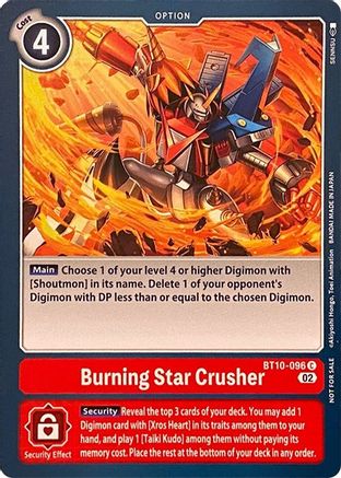 Burning Star Crusher (BT10-096) - Revision Pack Cards