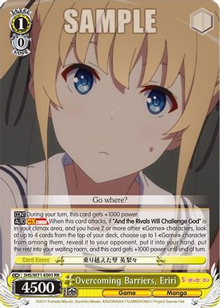 Overcoming Barriers, Eriri (SHS/W71-E001 RR) - Saekano How to Raise a Boring Girlfriend. flat