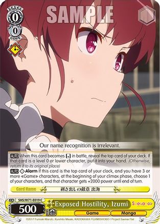 Exposed Hostility, Izumi (SHS/W71-E019 C) - Saekano How to Raise a Boring Girlfriend. flat