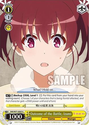 Outcome of the Battle, Izumi (SHS/W71-E027 C) - Saekano How to Raise a Boring Girlfriend. flat
