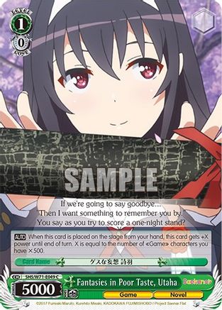 Fantasies in Poor Taste, Utaha (SHS/W71-E049 C) - Saekano How to Raise a Boring Girlfriend. flat
