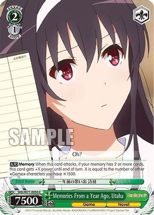 Memories From a Year Ago, Utaha (SHS/W71-E050 C) - Saekano How to Raise a Boring Girlfriend. flat