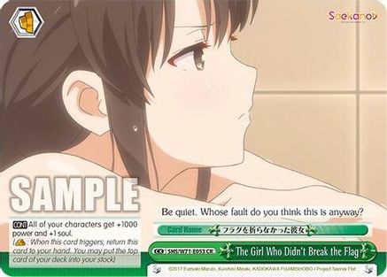 The Girl Who Didn't Break the Flag (SHS/W71-E053 CR) - Saekano How to Raise a Boring Girlfriend. flat