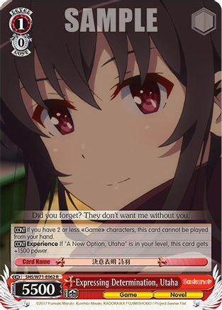 Expressing Determination, Utaha (SHS/W71-E062 R) - Saekano How to Raise a Boring Girlfriend. flat