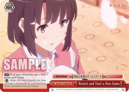 Restart and Start a New Game (RRR) (SHS/W71-E080R RRR) - Saekano How to Raise a Boring Girlfriend. flat