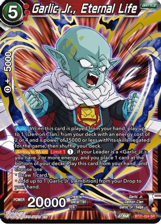Garlic Jr., Eternal Life (BT21-024) - Wild Resurgence Foil