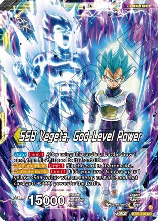 SSB Son Goku // SSB Vegeta, God-Level Power (BT21-100) - Wild Resurgence Foil