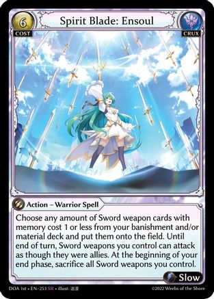 Spirit Blade: Ensoul (253) - Dawn of Ashes 1st Edition