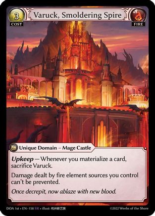 Varuck, Smoldering Spire (158) - Dawn of Ashes 1st Edition