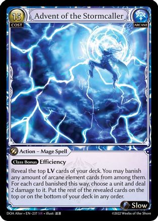 Advent of the Stormcaller (237) - Dawn of Ashes Alter Edition Foil