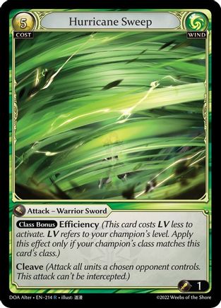 Hurricane Sweep (214) - Dawn of Ashes Alter Edition