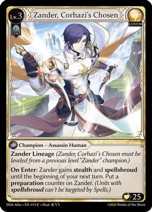 Zander, Corhazi's Chosen (015) - Dawn of Ashes Alter Edition Foil