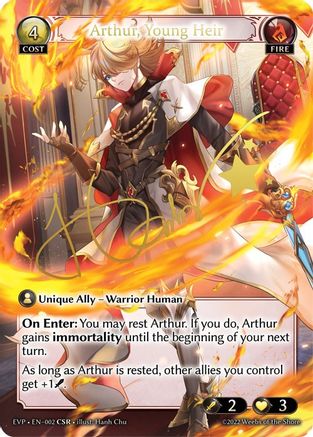 Arthur, Young Heir (002) - Dawn of Ashes Event Pack Foil