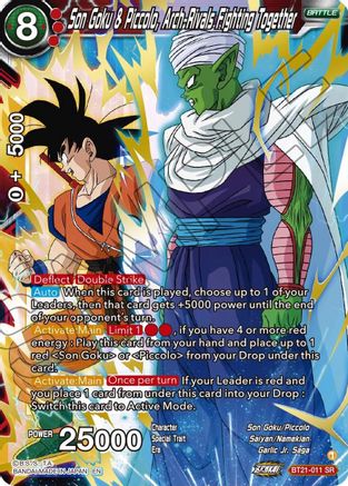 Son Goku & Piccolo, Arch-Rivals Fighting Together (BT21-011) - Wild Resurgence Foil