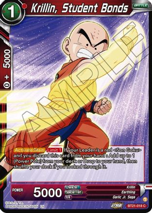 Krillin, Student Bonds (BT21-018) - Wild Resurgence