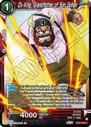 Ox-King, Grandfather of Son Gohan (BT21-022) - Wild Resurgence Foil