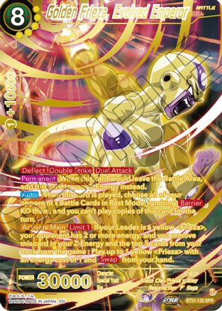 Golden Frieza, Evolved Emperor (SPR) (BT21-120) - Wild Resurgence Foil