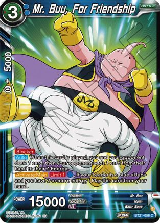 Mr. Buu, For Friendship (BT21-058) - Wild Resurgence