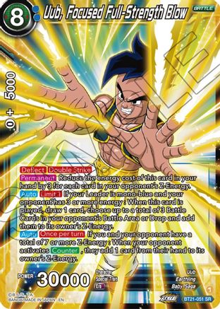 Uub, Focused Full-Strength Blow (BT21-051) - Wild Resurgence Foil