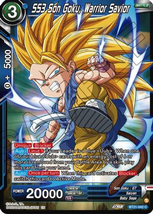 SS3 Son Goku, Warrior Savior (BT21-042) - Wild Resurgence Foil