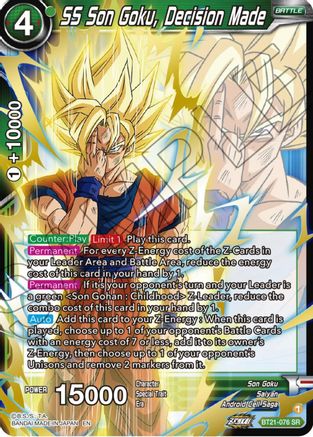SS Son Goku, Decision Made (BT21-076) - Wild Resurgence Foil