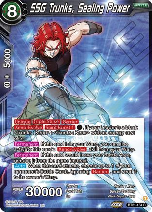 SSG Trunks, Sealing Power (BT21-134) - Wild Resurgence Foil