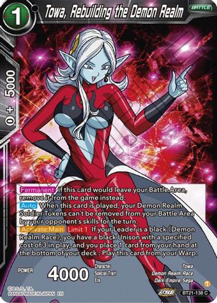 Towa, Rebuilding the Demon Realm (BT21-138) - Wild Resurgence Foil
