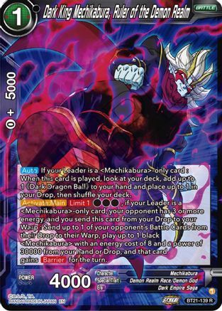 Dark King Mechikabura, Ruler of the Demon Realm (BT21-139) - Wild Resurgence Foil