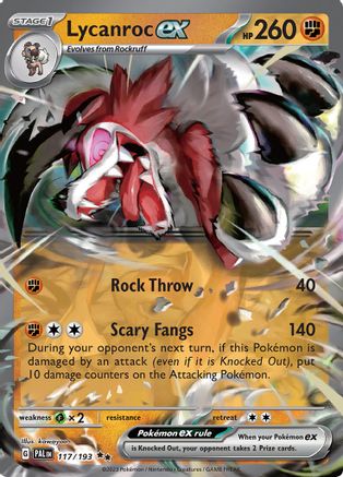 Lycanroc ex 117/193  - Holofoil SV02 Paldea Evolved - Double Rare