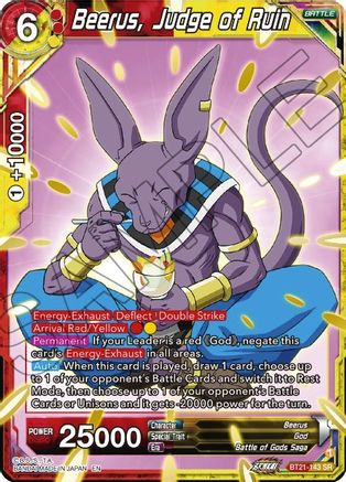 Beerus, Judge of Ruin (BT21-143) - Wild Resurgence Foil