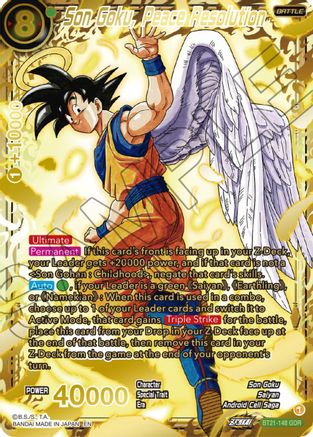 Son Goku, Peace Resolution (God Rare) (BT21-148) - Wild Resurgence Foil