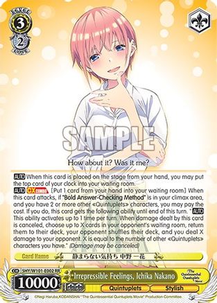 Irrepressible Feelings, Ichika Nakano (5HY/W101-E002 RR) - The Quintessential Quintuplets Movie