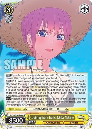 Quintuplicate Trails, Ichika Nakano (5HY/W101-E008 R) - The Quintessential Quintuplets Movie