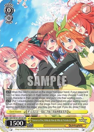 Forever as Five, Ichika & Nino & Miku & Yotsuba & Itsuki (SR) (5HY/W101-E016S SR) - The Quintessential Quintuplets Movie