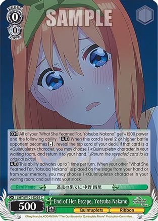 End of Her Escape, Yotsuba Nakano (5HY/W101-E039 C) - The Quintessential Quintuplets Movie