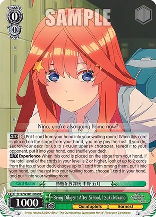 Being Diligent After School, Itsuki Nakano (5HY/W101-E040 C) - The Quintessential Quintuplets Movie