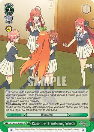 Reason For Transferring Schools (SR) (5HY/W101-E047S SR) - The Quintessential Quintuplets Movie
