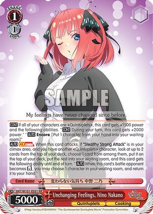 Unchanging Feelings, Nino Nakano (5HY/W101-E051 RR) - The Quintessential Quintuplets Movie