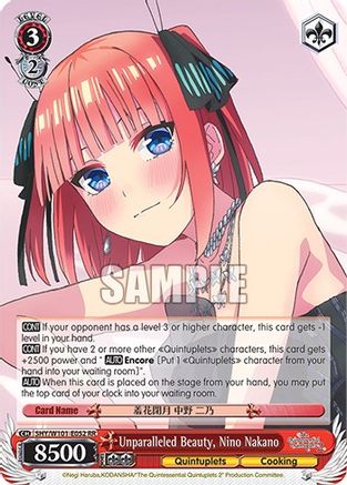 Unparalleled Beauty, Nino Nakano (5HY/W101-E052 RR) - The Quintessential Quintuplets Movie