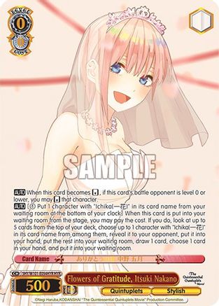Flowers of Gratitude, Ichika Nakano (HYR) (5HY/W101-E054HYR HYR) - The Quintessential Quintuplets Movie