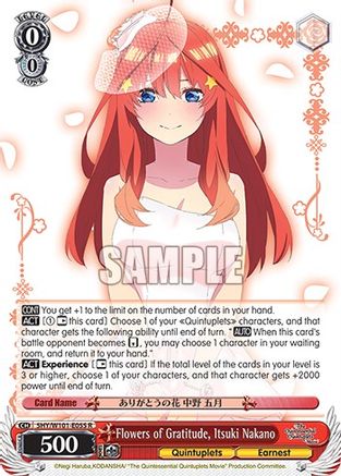 Flowers of Gratitude, Itsuki Nakano (5HY/W101-E055 R) - The Quintessential Quintuplets Movie