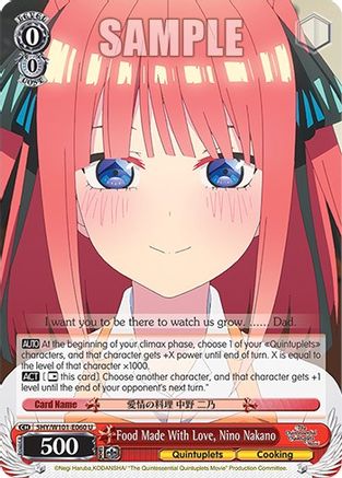 Food Made With Love, Nino Nakano (5HY/W101-E060 U) - The Quintessential Quintuplets Movie