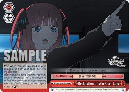 Declaration of War Over Love (5HY/W101-E077 CC) - The Quintessential Quintuplets Movie