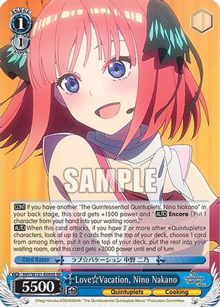 Love Vacation, Nino Nakano (SR) (5HY/W101-E095S SR) - The Quintessential Quintuplets Movie