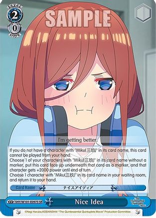 Nice Idea (SR) (5HY/W101-E097S SR) - The Quintessential Quintuplets Movie