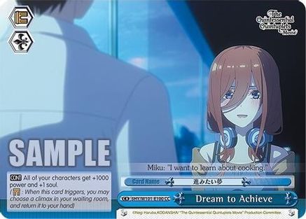 Dream to Achieve (5HY/W101-E100 CC) - The Quintessential Quintuplets Movie