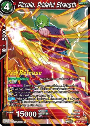Piccolo, Prideful Strength (BT21-014) - Wild Resurgence PreRelease Cards